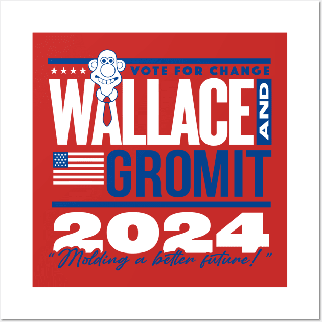 Wallace & Gromit 2024 Wall Art by MindsparkCreative